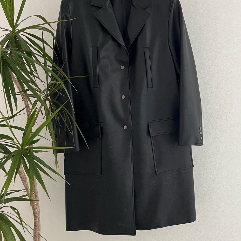 Source Unknown Leather Coat - image 5